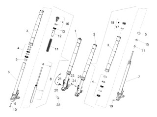 Tube de fourche gauche OEM APRILIA TUONO 660 (2B007920)
