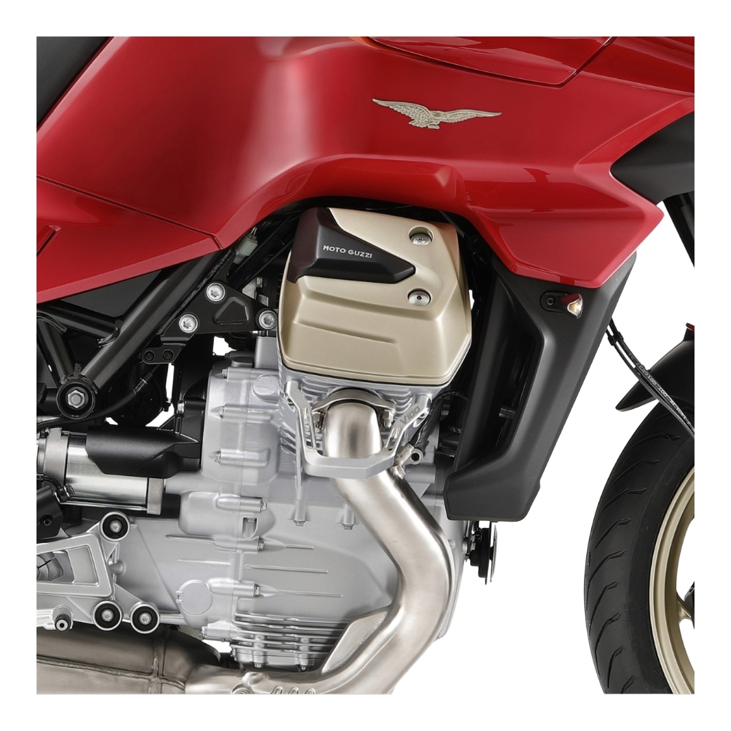 Protège-culasse en aluminium pour Moto Guzzi V100 Mandello / Stelvio (2S002005)