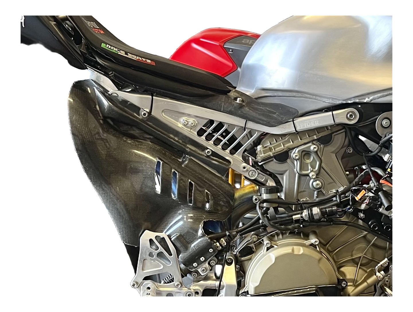 Boucle arrière alu taillé masse Spider pour Ducati Panigale V2 2020-2024  (15.D300)