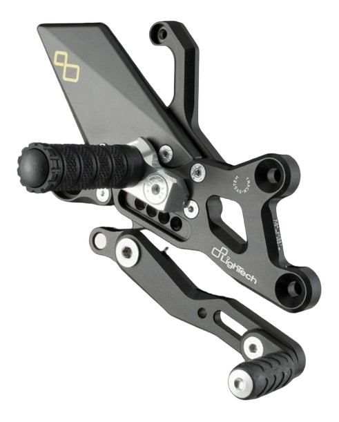 Commandes reculées réglables fixes LIGHTECH noir Honda CBR1000RR