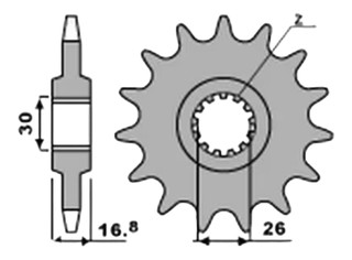 Pignon de sortie de boite 525 HONDA CBR1000RR-R 2020-2024