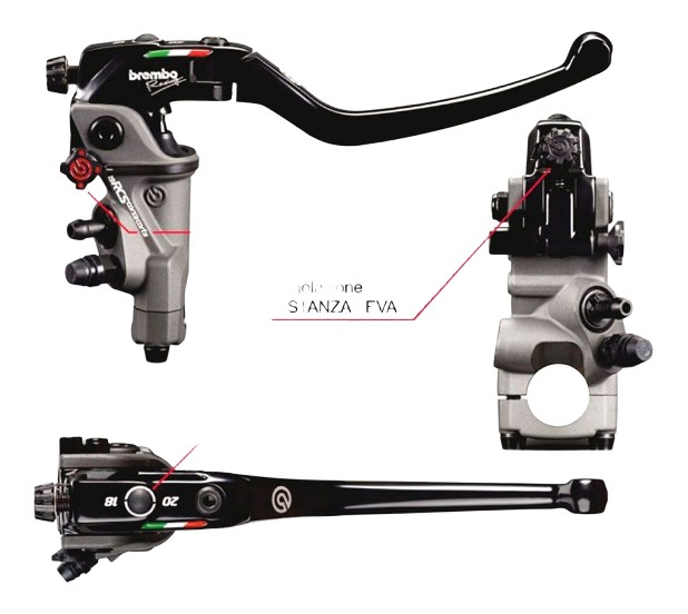 Maître-cylindre d'embrayage radial PR16 RCS RR CORSA CORTA (110E71150)