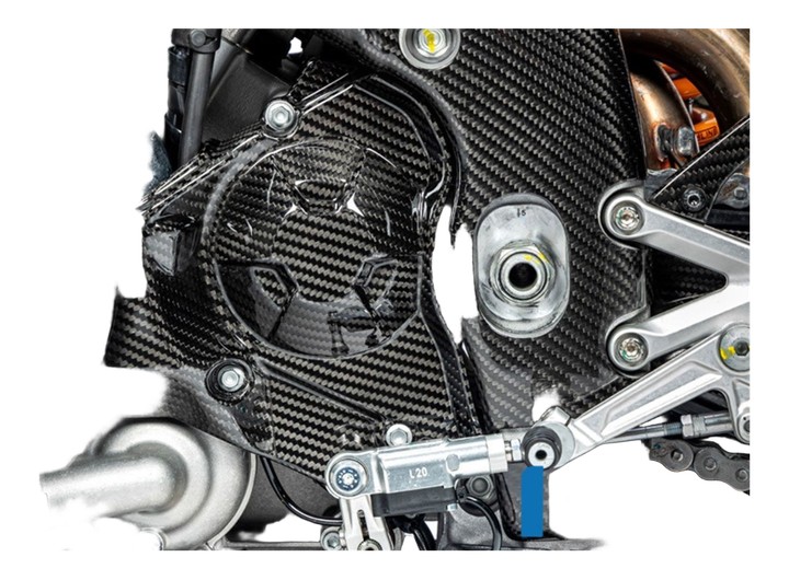 Cache pignon en carbone Ilmberger pour RSV4 et Tuono V4 2021›2024