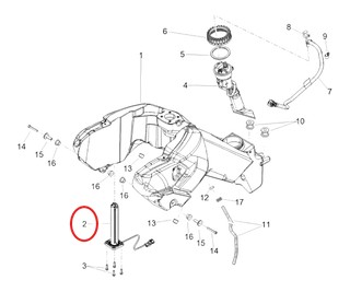 JAUGE A ESSENCE ORIGINE APRILIA (2b012414)