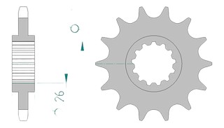 Pignon de sortie de boite AFAM HONDA CBR600RR 2004-2025