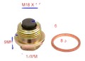 Bouchon magnétique de vidange avec joint pour RS660