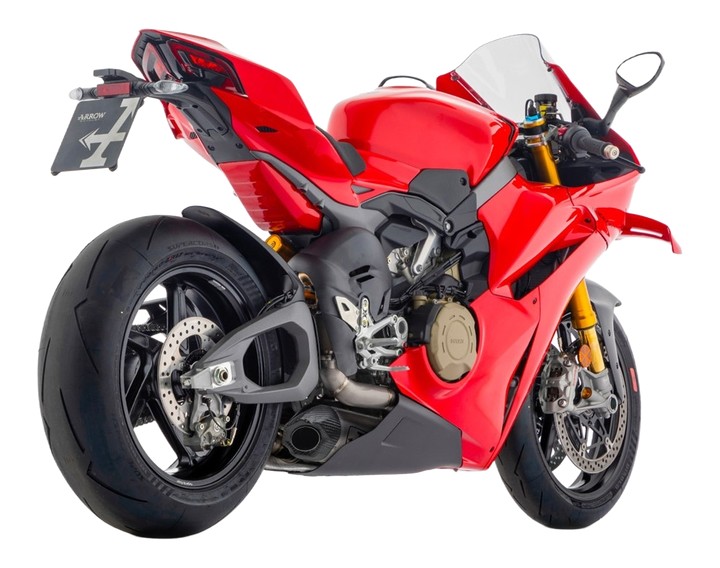 Silencieux WORKS ARROW Titane, raccord titane, Ducati Panigale V4 / S 2025 (71163PK)