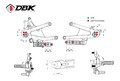 Commandes reculées réglables DBK Ducati Panigale V4, V4s 2025 (PRV402)