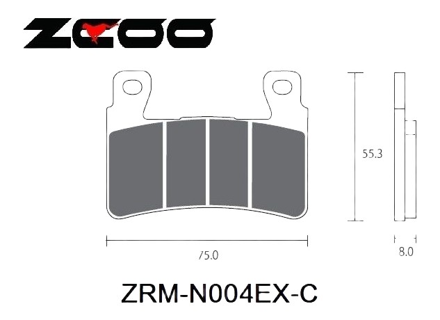 Plaquettes Racing vitesse ZCOO pour KAWASAKI ZX636 2013-2025 (N004EX)