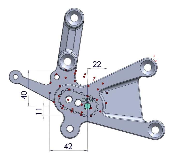 Commandes reculées PP Tuning Yamaha R9 2025