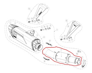 Raccord intermédiaire Track Day  Akrapovic pour CBR1000RR-R 2020-2023 (L-H10R15)