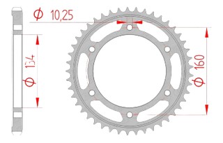 Couronne AFAM Acier en 525 pour CBR 600 2007›2024