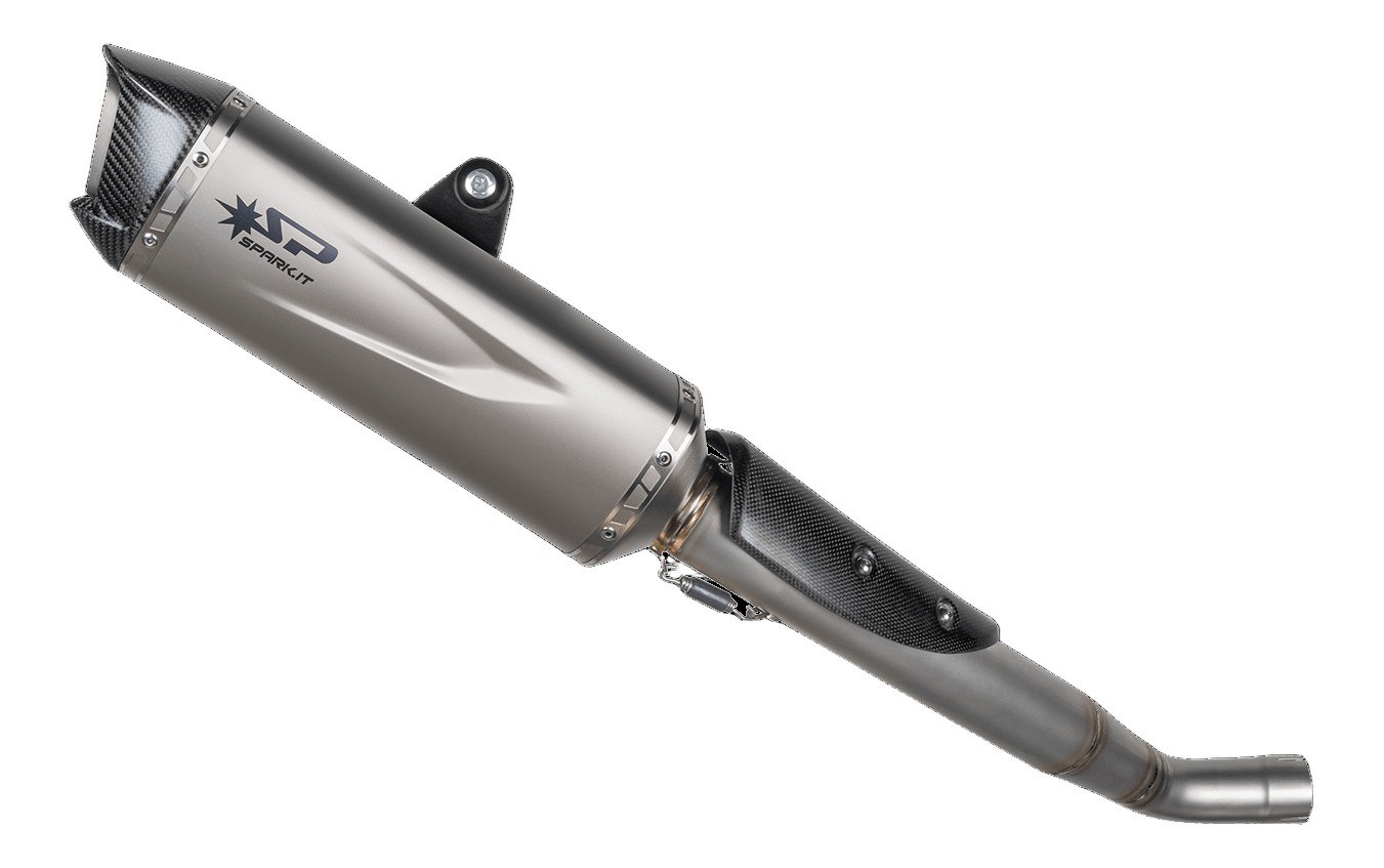 Ligne 3/4 inox/titane silencieux FORCE EVO Street Triple 765R/S/RS, Daytona Moto2 765 2017-2024 SPARK (GTR0510T)