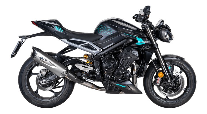 Ligne 3/4 inox/titane silencieux FORCE EVO Street Triple 765R/S/RS, Daytona Moto2 765 2017-2024 SPARK (GTR0510T)