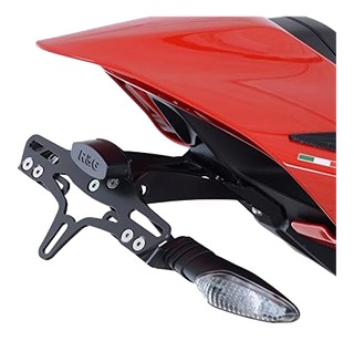 Support de plaque d'immatriculation R&G Racing Panigale V4/V4R/V4S 2018-2024, Streetfighter V4/V4S 2020-2024, Panigale V2 2020-2024 (LP0243BK)
