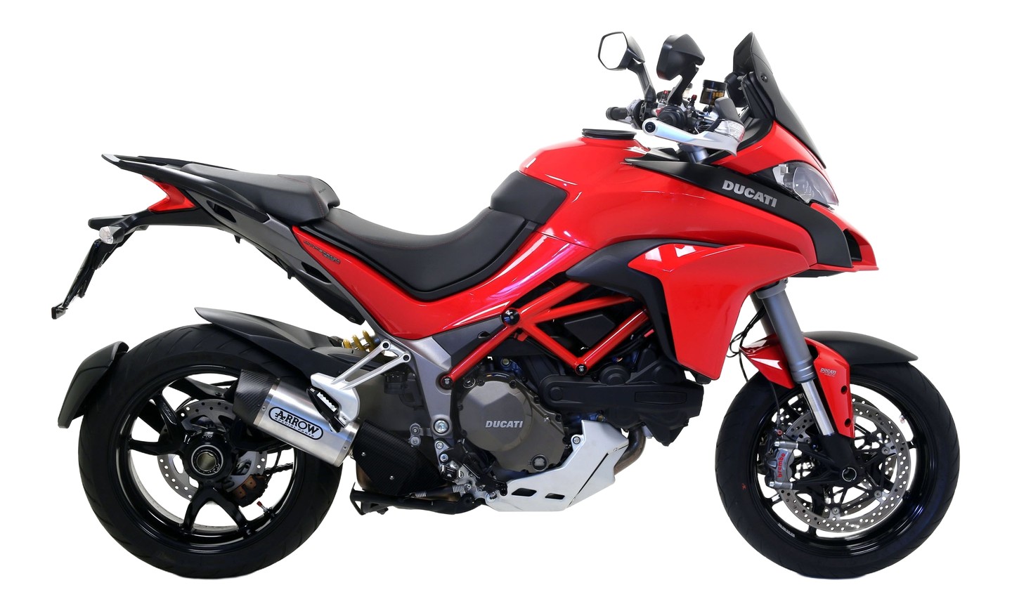 Silencieux INDY RACE ARROW embout carbone Multistrada 1200/S DVT 2015-2018, Multistrada 1260/S 2018-2020