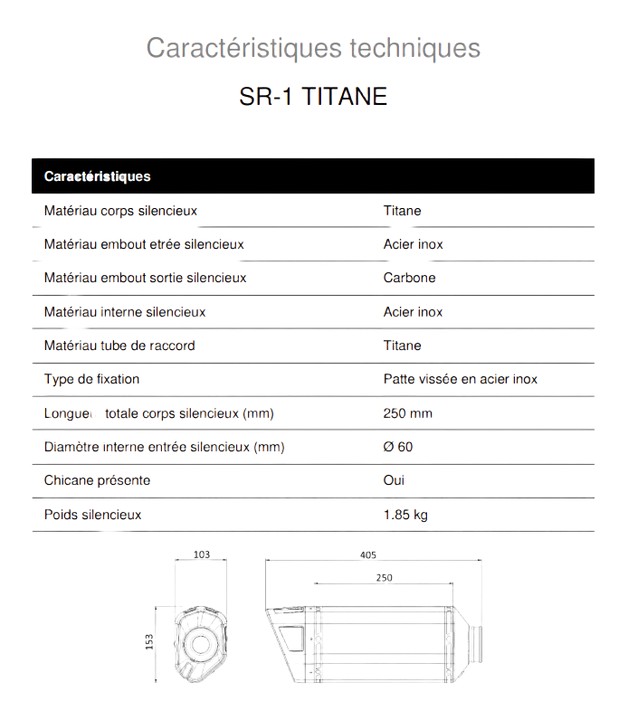 SILENCIEUX EN TITANE SR-1 MIVV APRILIA RSV4 2021-2024