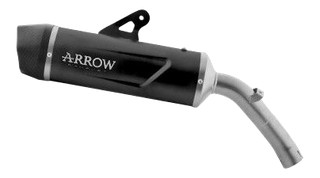 Silencieux ARROW Indy Race alu noir embout carbone pour Voge 900 DSX 2024-2026 (72654AKN)