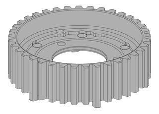 Tambour de remplacement pour embrayage STM FDU-S190 (0F3SR140R24002C)