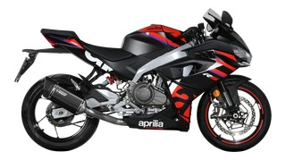 Ligne complète Mivv SR-1 Inox Noir pour Aprilia RS 457 2024-2026
