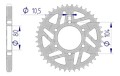 Couronne alu racing AFAM 525 Kawasaki ZX6R / ZX7R / ZX9R / ZX10R / Z1000 / ZH2 (17610)
