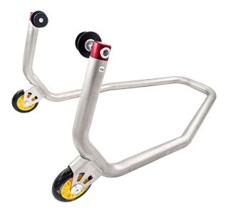 Béquille arrière LighTech RSS005R en acier inoxydable avec rouleaux (RSS005R)