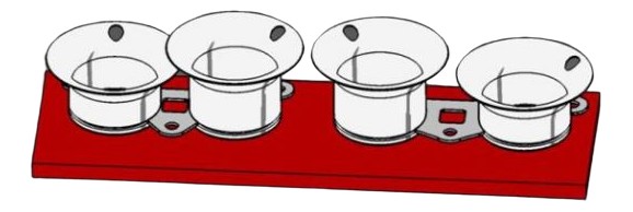 KIT CORNETS D'ADMISSION RACING YAMAHA R1 2009›2014 (VS35)