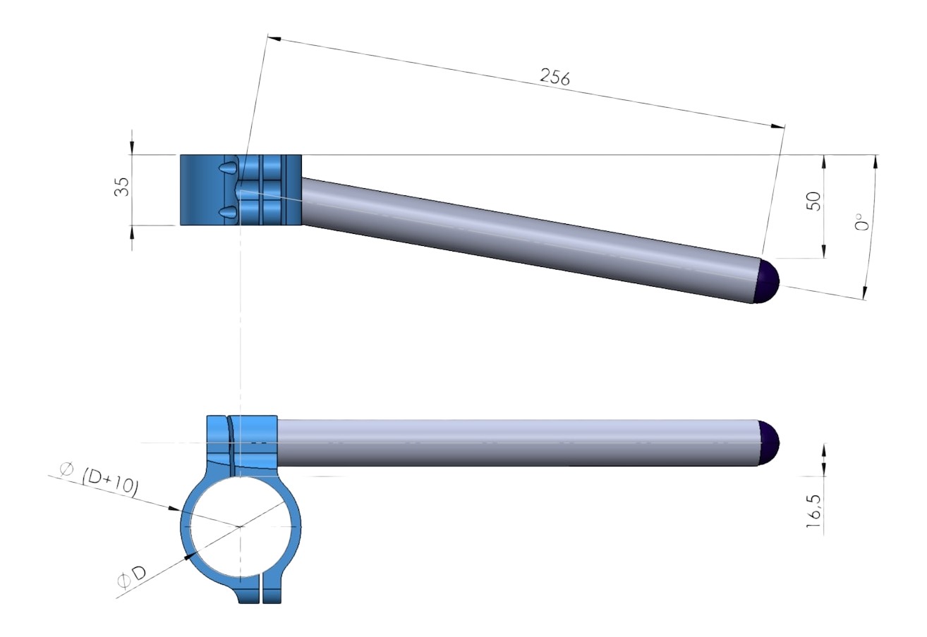 Demi guidon PP-Tuning Type "Sport"