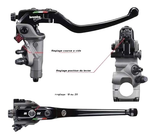 Maître Cylindre Frein BREMBO PR17 RCS Corsa-Corta (110C74040)