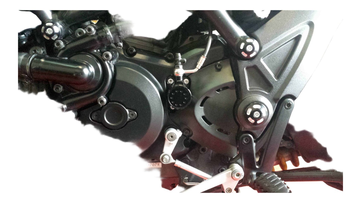 Vue sur une Ducati Diavel