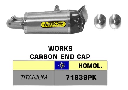 SILENCIEUX ARROW POUR DUCATI 1299 PANIGALE 2015 / 2016