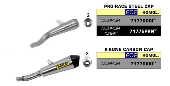 SILENCIEUX X-KONE ET PRO-RACE