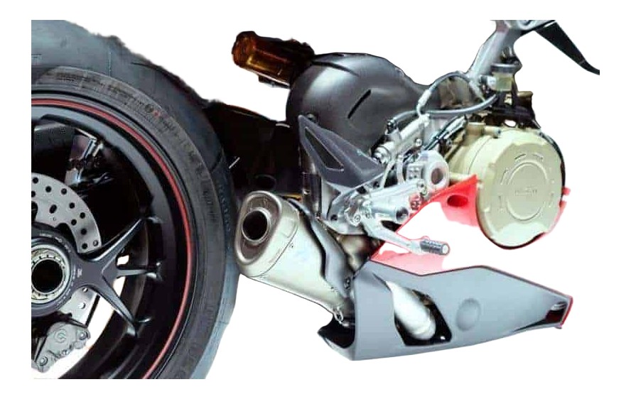 KIT DE SABOT ROUGE ET NOIR POUR ECHAPPEMENT AKRAPOVIC PANIGALE V4 (97180651AA)