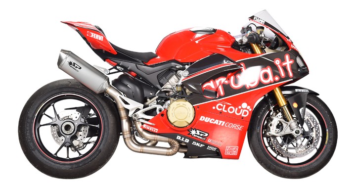 DEMI LIGNE SPARK INOX + SILENCIEUX FORCE POUR DUCATI PANIGALE V4 (GDU8821T)