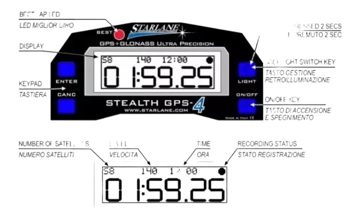 Chronomètre GPS Stealth GPS-4 Lite IP STARLANE