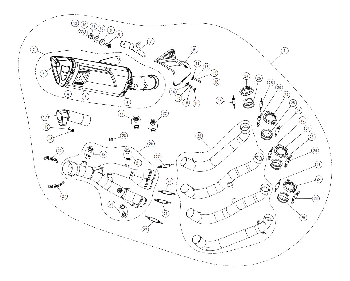 FLASQUE DE PROTECTION CARBONE AKRAPOVIC (P-HSY10E6)