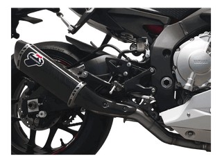 VUE AVEC TUBE DECATALYSEUR ET PROTECTION CARBONE TERMIGNONI REF: Y106CF000T