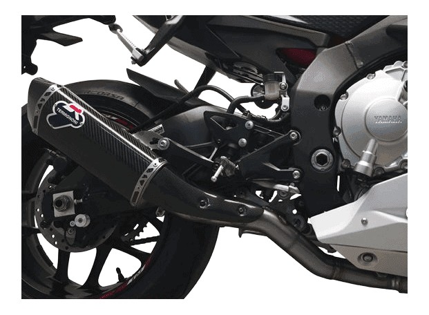 VUE AVEC TUBE DECATALYSEUR ET PROTECTION CARBONE TERMIGNONI REF: Y106CF000T