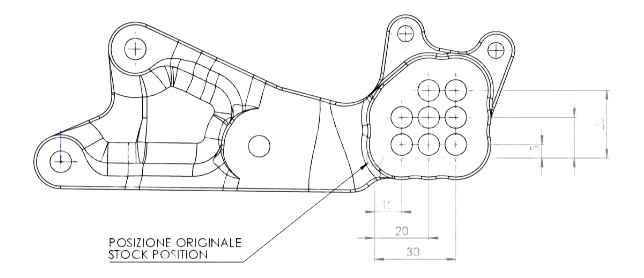 COMMANDES RECULEES SPIDER APRILIA RS 660 20-26 (10.A232)
