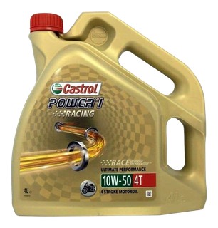 HUILE MOTO CASTROL POWER ONE RACING 10W50 EN BIDON DE 4 L