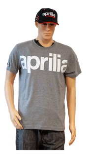 T-SHIRT APRILIA LOGO GRIS