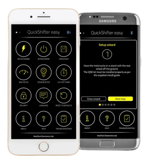 SHIFTER HEALTECH EASY IQSE-1+QSH-F2D POUR DUCATI MONSTER - HYPERMOTARD- MOTO GUZZI V85