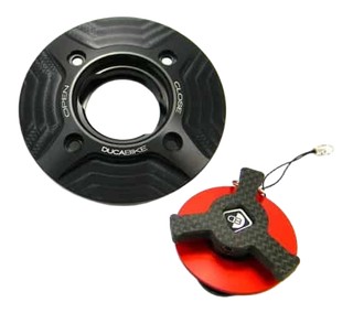 Bouchon noir-rouge avec clef carbone (en option)