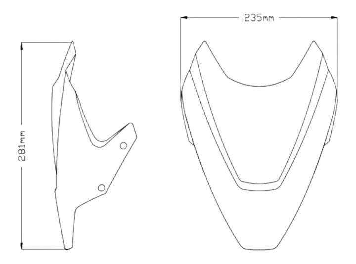 Saute-vent PUIG pour DUCATI STREETFIGHTER V4 2021