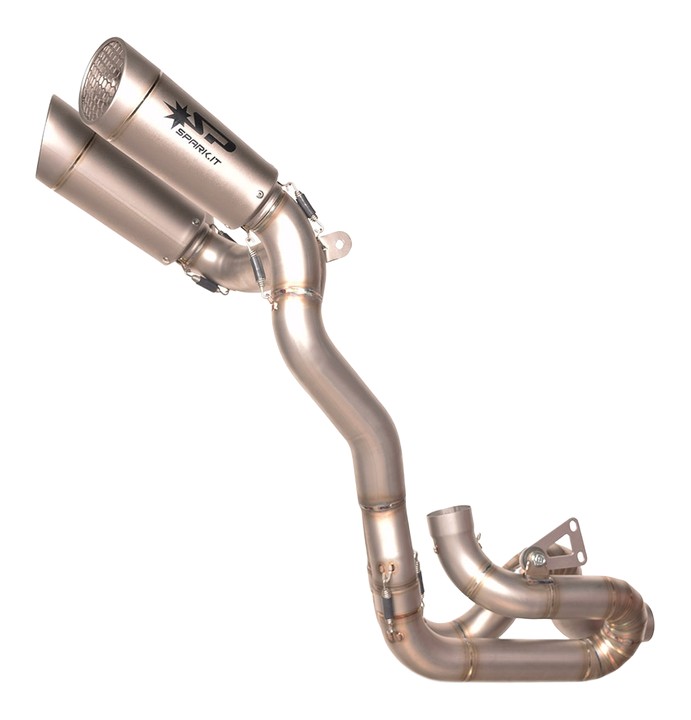 Demi ligne inox SPARK + double Silencieux GRID-O pour DUCATI PANIGALE V4 / S / R 2018›2022 (GDU8826T)