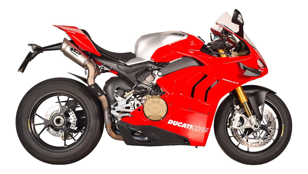 Demi ligne inox SPARK + double Silencieux GRID-O pour DUCATI PANIGALE V4 / S / R 2018›2022 (GDU8826T)