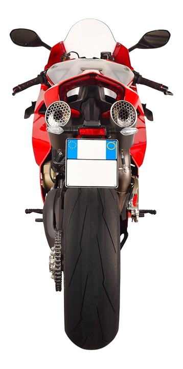 Demi ligne inox SPARK + double Silencieux GRID-O pour DUCATI PANIGALE V4 / S / R 2018›2022 (GDU8826T)