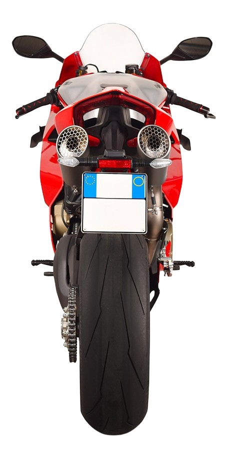 Demi ligne inox SPARK + double Silencieux GRID-O pour DUCATI PANIGALE V4 / S / R 2018›2022 (GDU8826T)