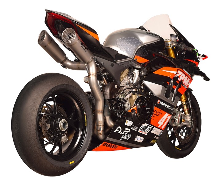 Demi ligne titane SPARK + double Silencieux GRID-O pour DUCATI PANIGALE V4 / S / R 2018›2022 (GDU8827T)