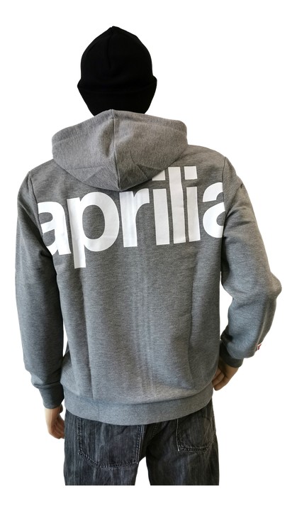 SWEAT ZIP CAPUCHE GRIS APRILIA